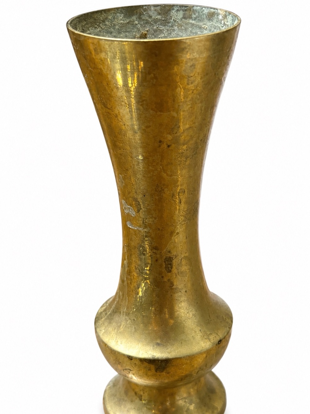 The Fairy’s Golden Trumpet – Vintage Solid Brass Bud Vase